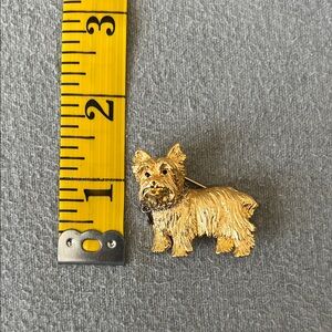 Joan Rivers Gold Dog Brooch
